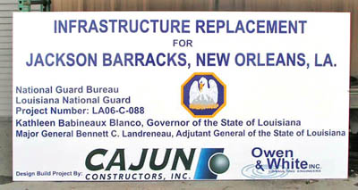 Cajun Construstors sit sign